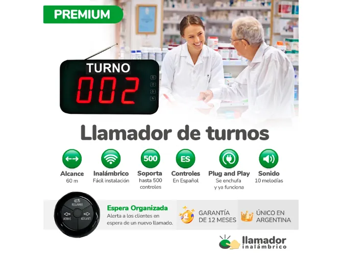 Turnero Inalámbrico 3 digitos